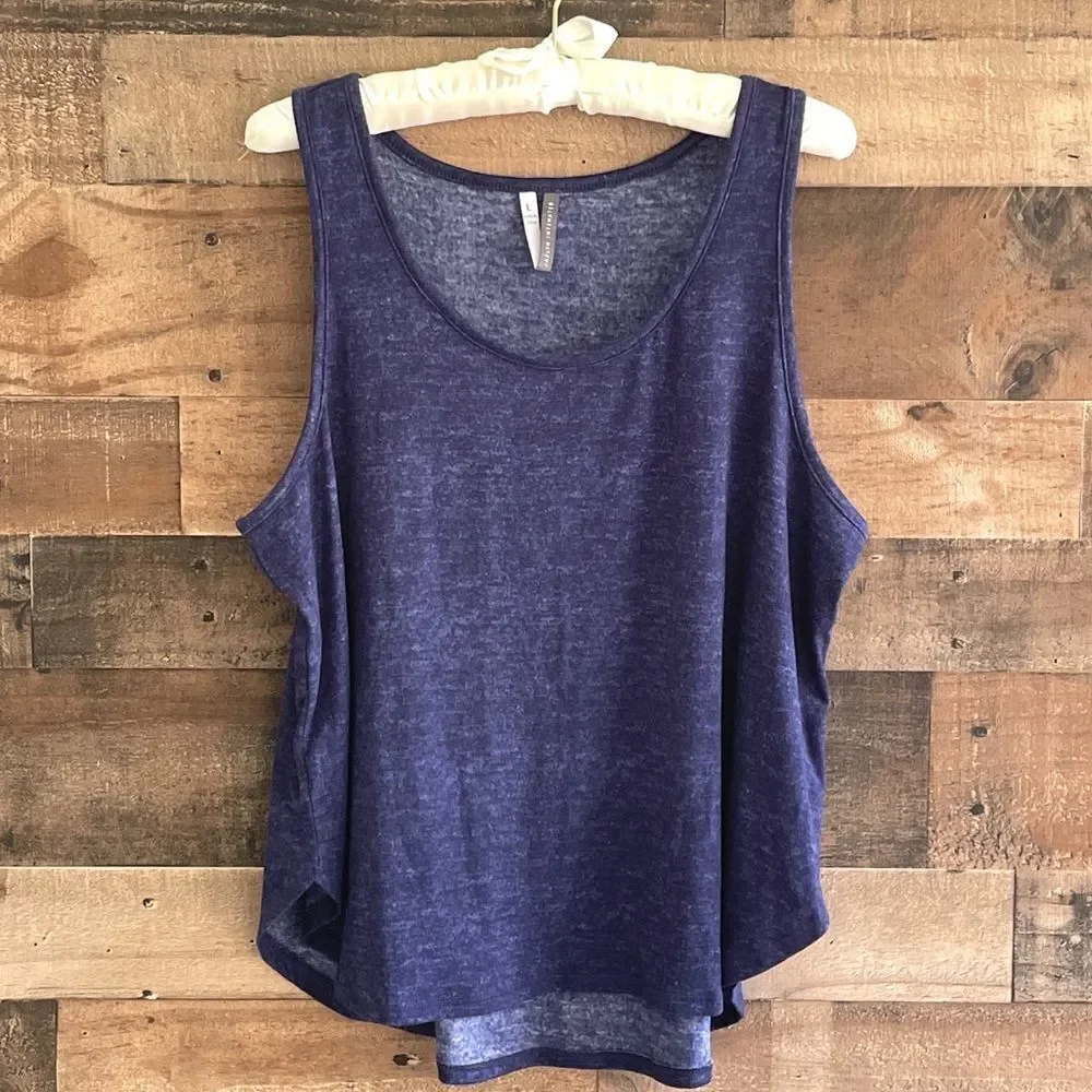 Jaclyn Intimates Blue Plush Tank Top Size Large Like New